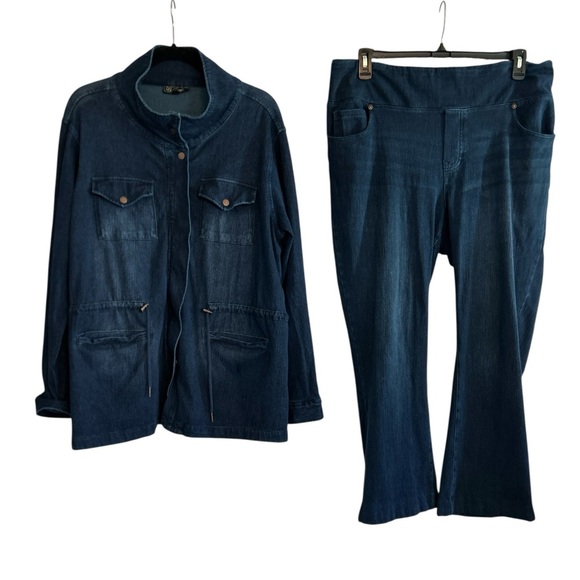 Vintage DG2 Denim Jacket 1X & Jeans 38” x 28”Set Women’s Outfit Western Country. - Picture 1 of 14